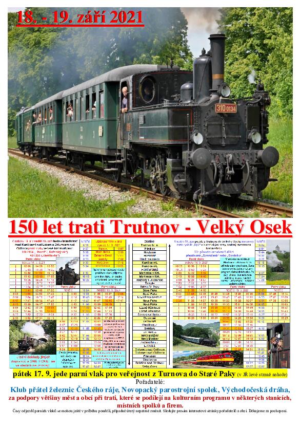 Leták s jízdními řády