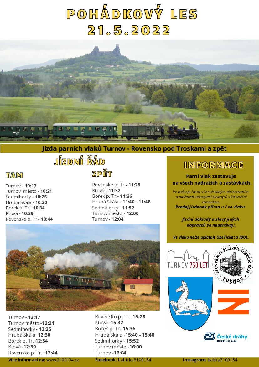 Leták s jízdním řádem