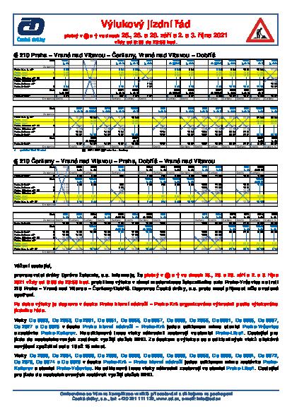 Výlukový jízdní řád