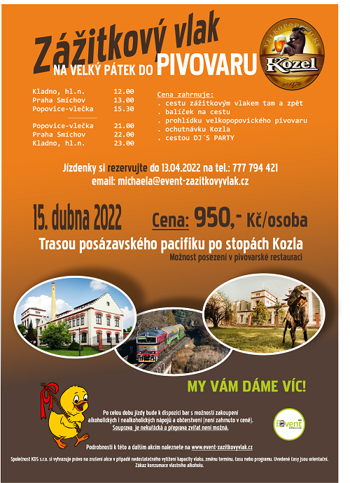 Leták s orientačním jízdním řádem a cenou