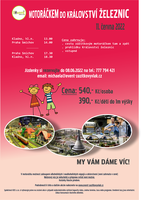 Leták s orientačním jízdním řádem a cenou