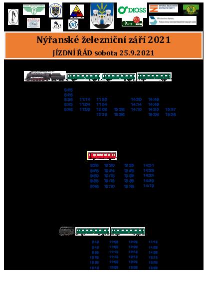 jízdní řády - sobota