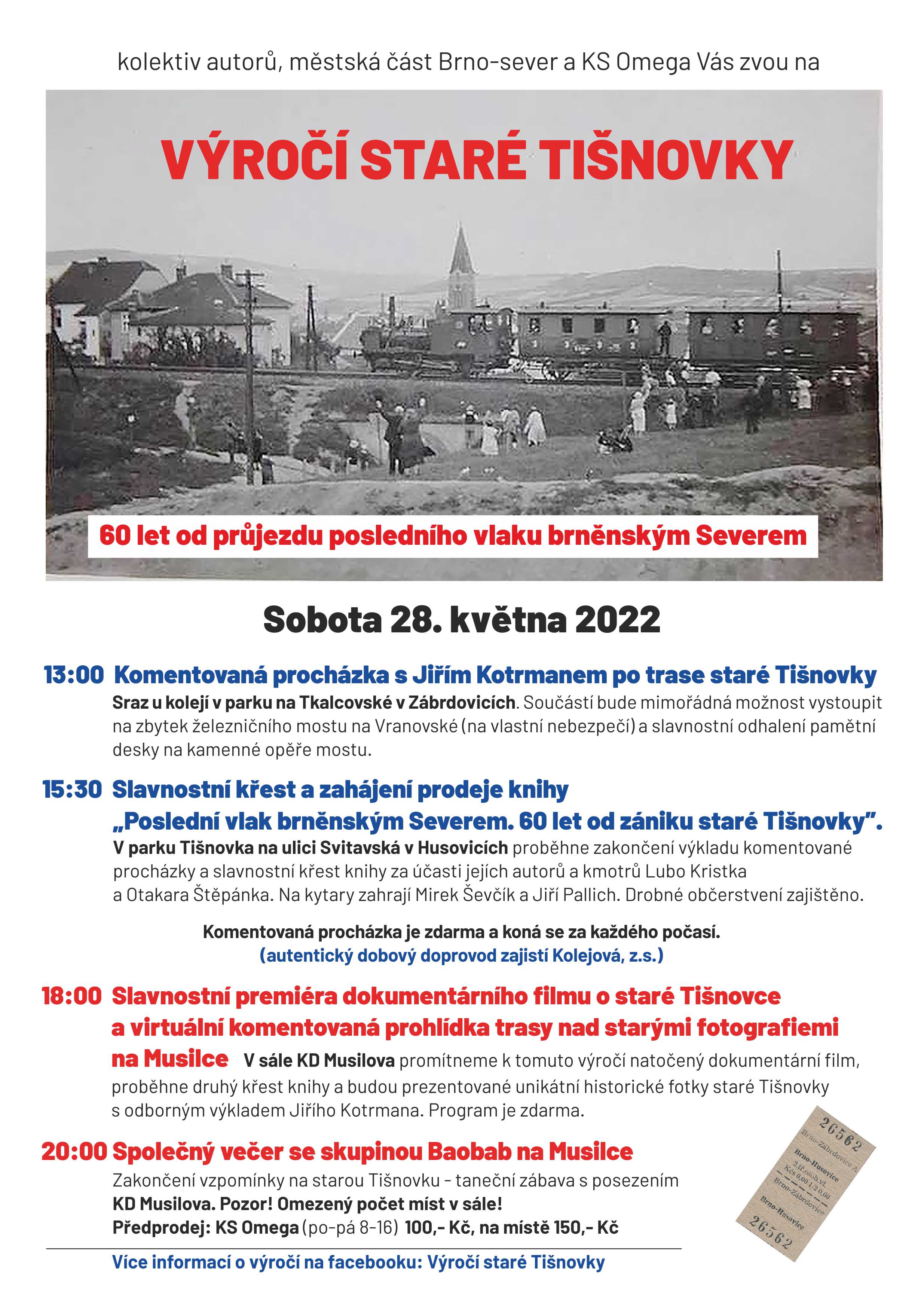 Informační leták s programem akce