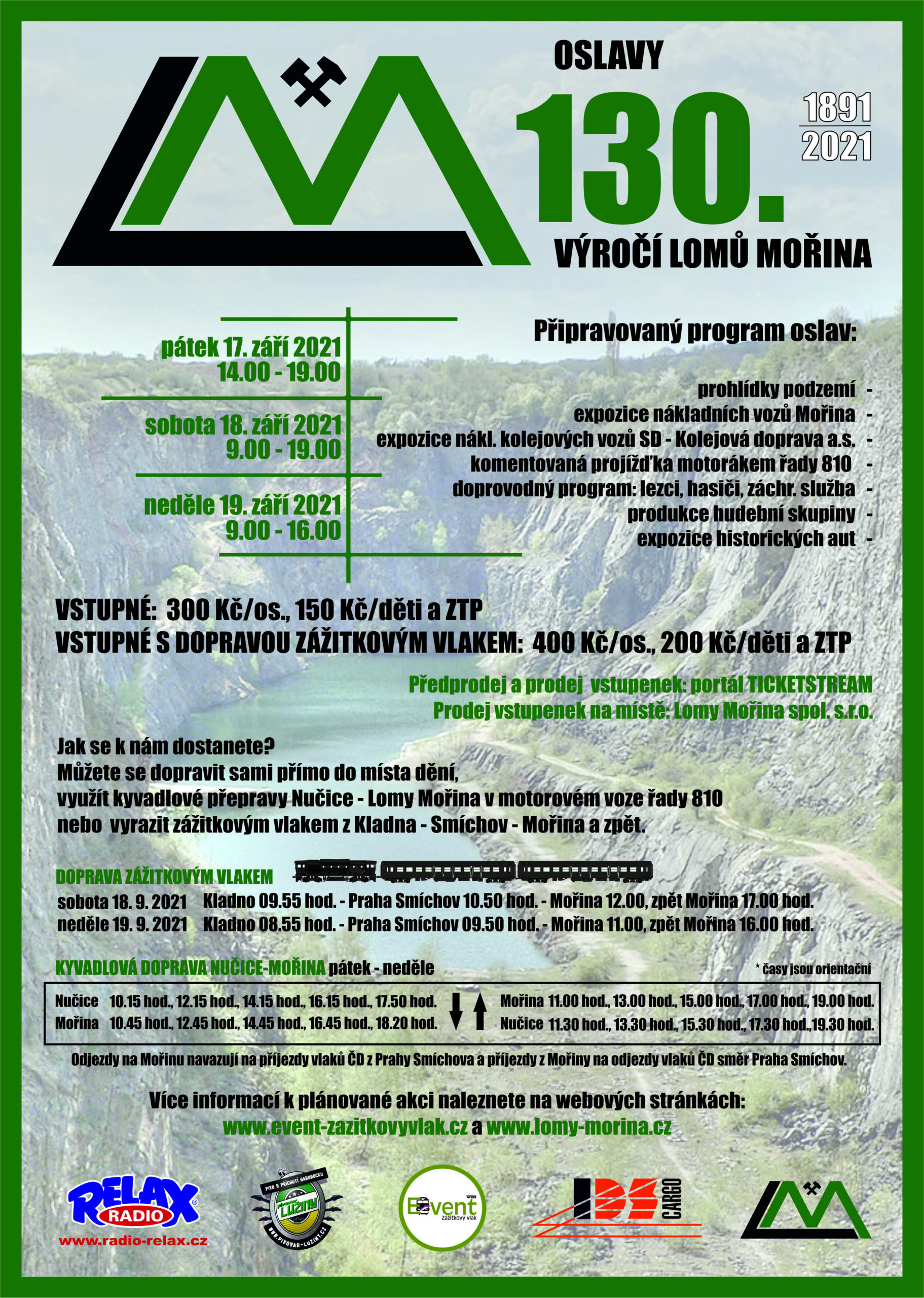 Leták s jízdními řády a ceníkem