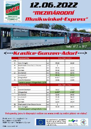 Jízdní řád pro mimořádné jízdy „Musikwinkel Expressu