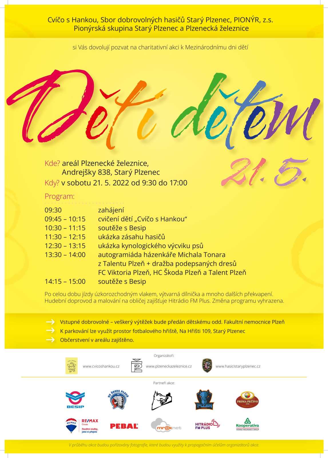 Leták s informacemi a programem