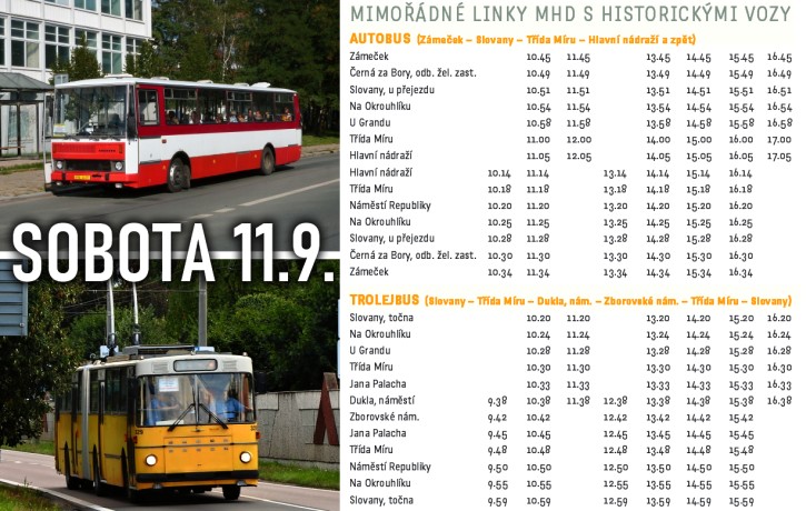 Jízdní řády (sobota + neděle)