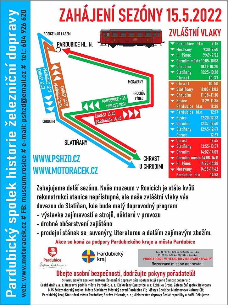 Informační leták (s jízdními řády)