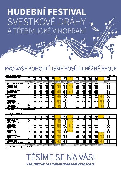 Leták s jízdním řádem