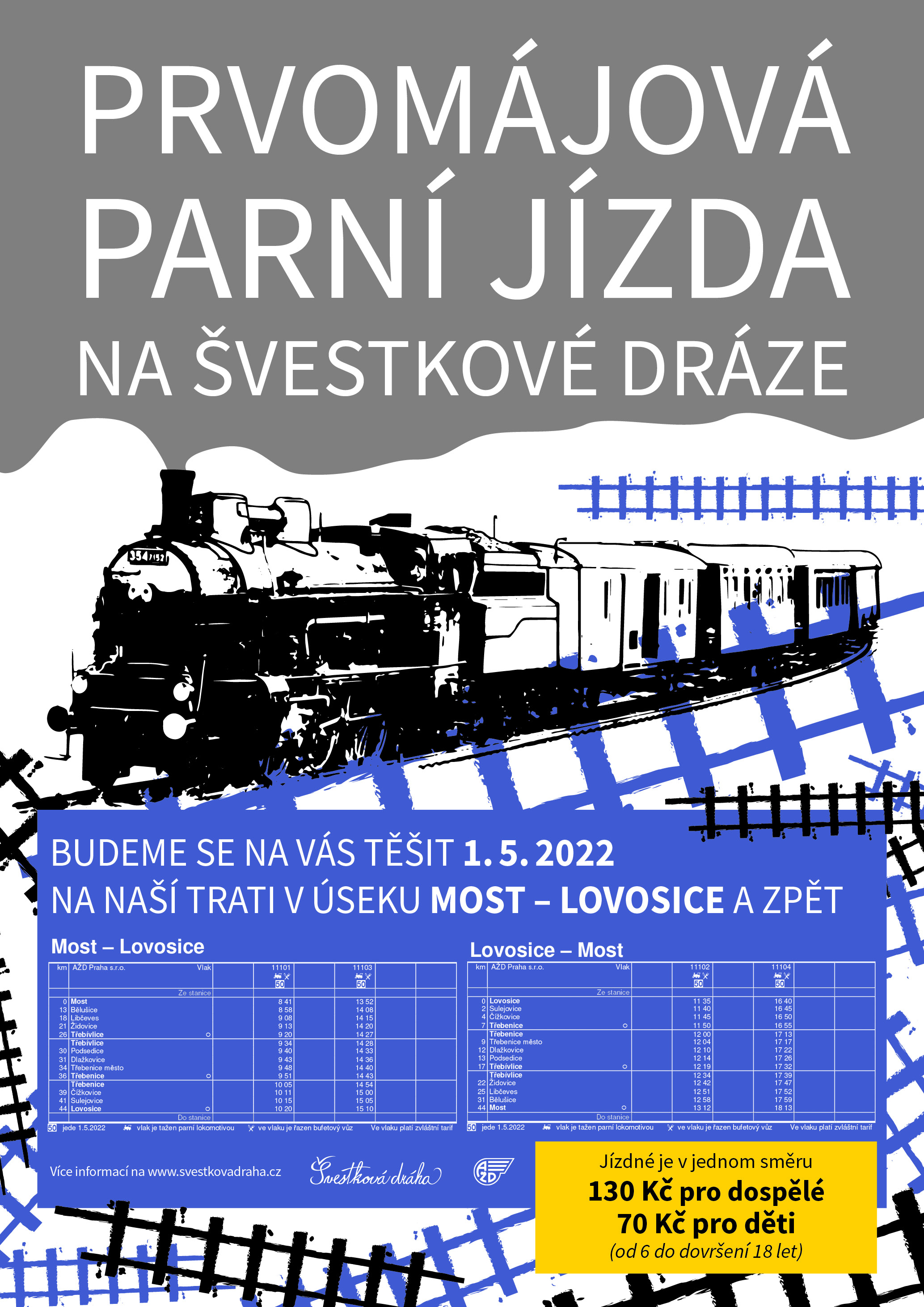 Leták s jízdním řádem