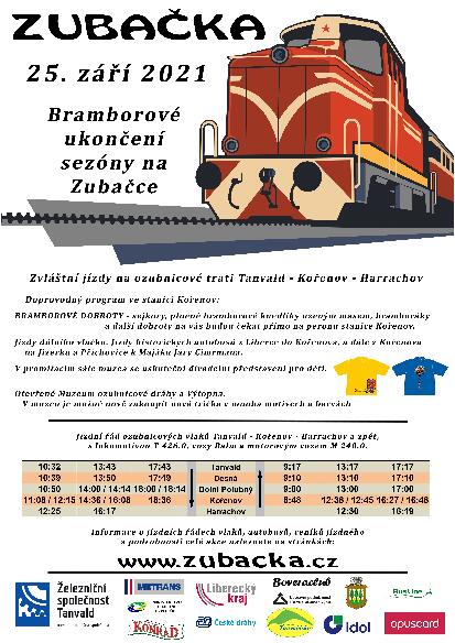 Leták s programem a jízdním řádem